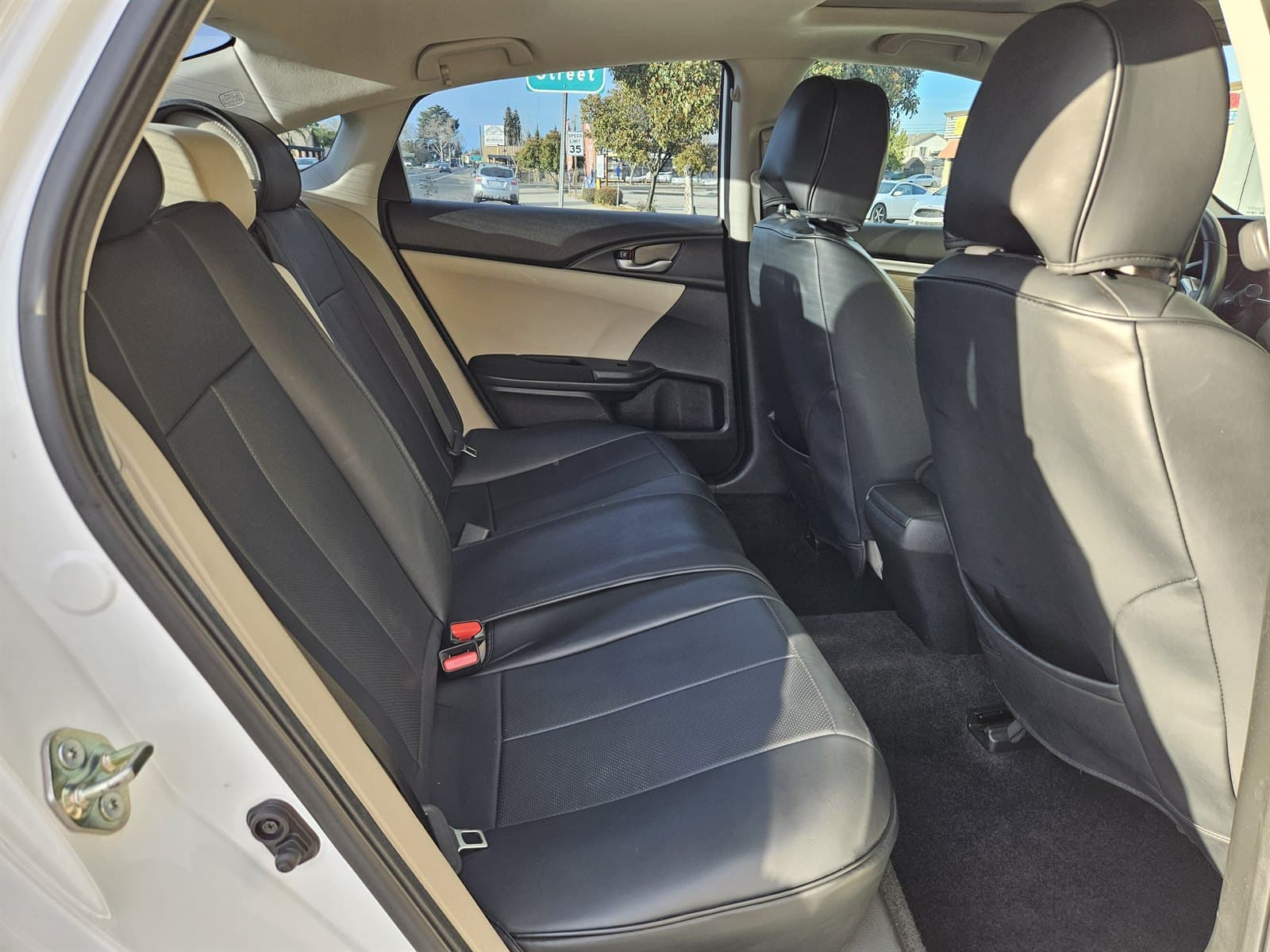 Clean rear seating and carpet after interior detailing